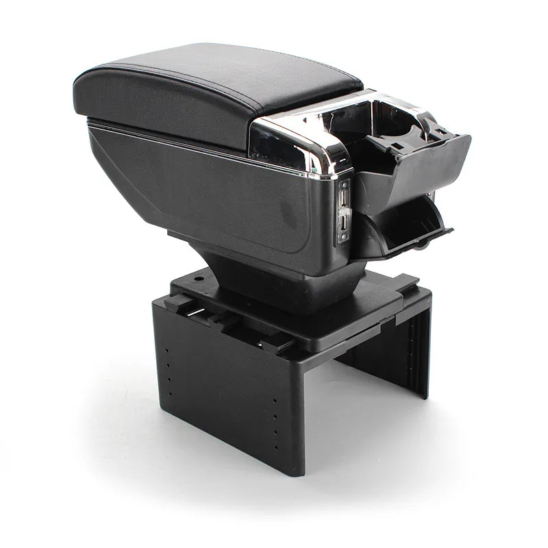 

For opel corsa b/zafira armrest box USB Charging heighten Double layer central Store content holder ashtray accessories