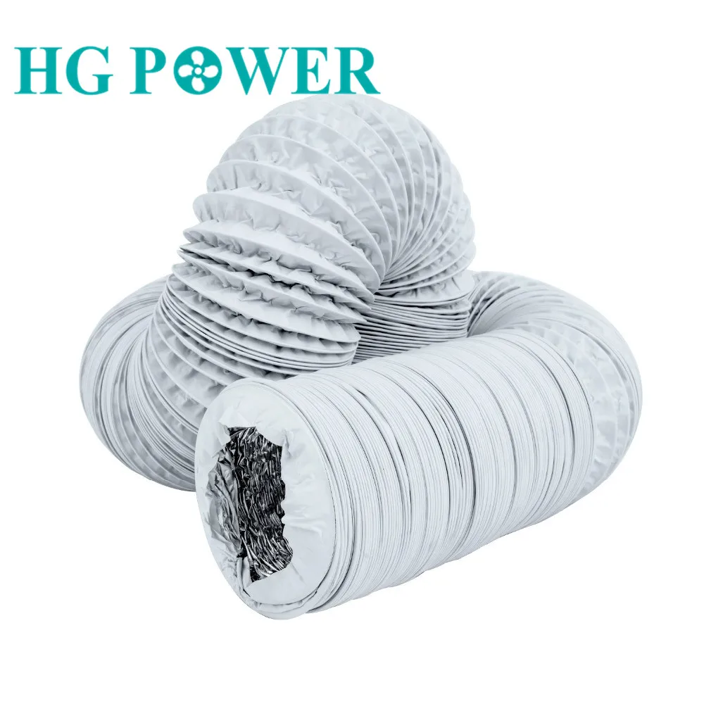 5m Flexible Air Conditioner Exhaust Pipe Hose Air Vent Aluminium Foil