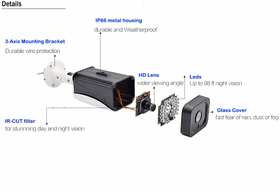  starlight sony imx335 5mp ahd tvi waterproof camera 2592(H)x1944(V) utc control support with IR cut - 32943254540