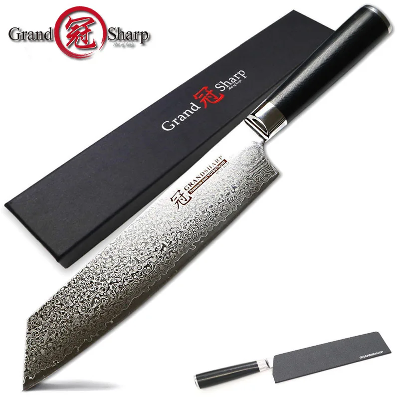 Grandsharp 8 Inch Kitchen Chef Knife Damascus Steel Japanese Kitchen Knives VG10 Japanese Stainless Steel Chef Knife Cooking Grandsharp 8 Inch Kitchen Chef Knife Damascus Steel Japanese Kitchen Knives VG10 Japanese Stainless Steel Chef Knife Cooking