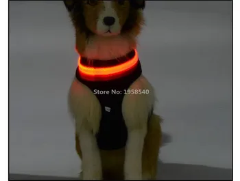 

FE83 Luminous dog Chest Strap pet dog collar and Chest Strap two in one set for small & medium dogs free shipping