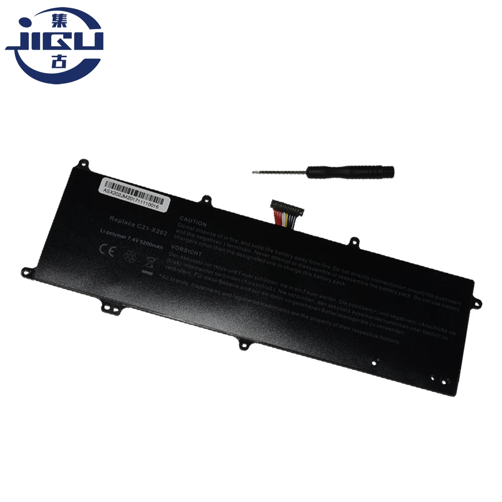 JIGU C21-X202 Laptop Battery For ASUS S200L3217E S200E X201E S200LI236 For VivoBook X202E-CT006H ARM X202E-3E S200 X201 X201E