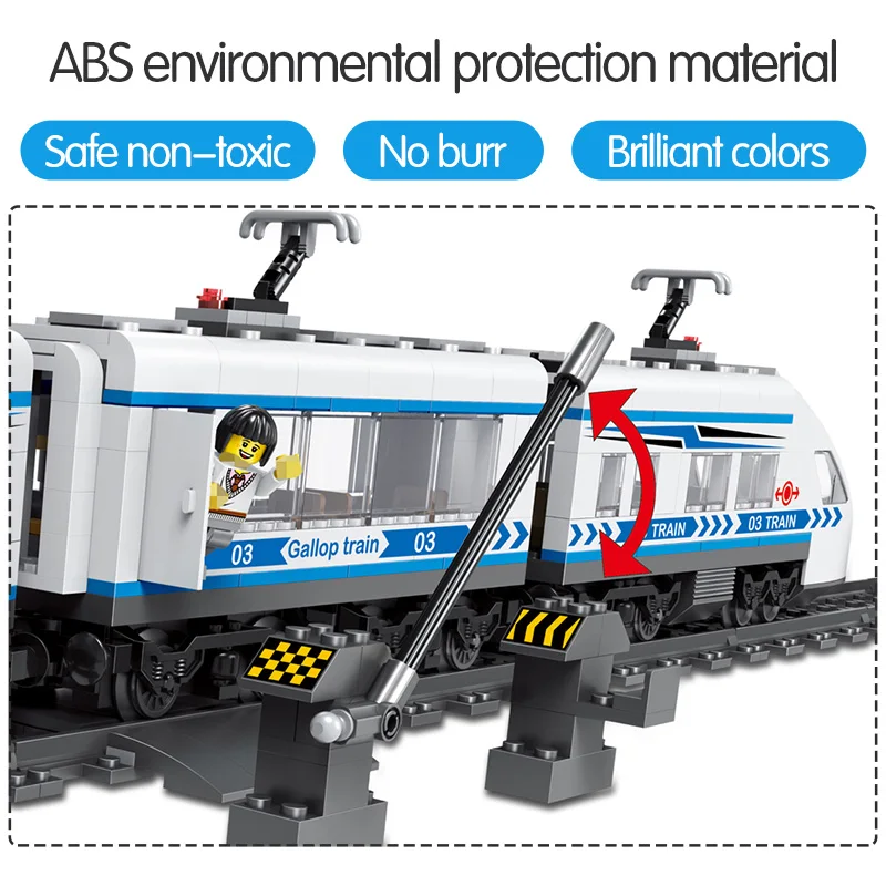 Limited Offer 583pcs RC Blocks Compatibe Legoed Technik City Railway ...