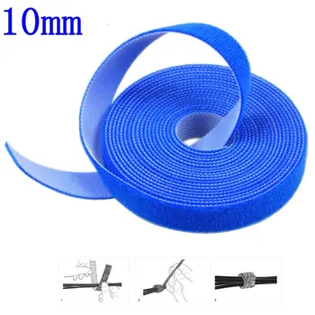 

1PCS cable tie tape Blue Wide 10 mm Short Hook Back to Back Cable Tie Nylon Fastening 5 Meters