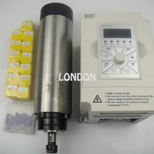 Комплект ЧПУ шпинделя ER11 800 Вт воздушного охлаждения мотор шпинделя+ 1.5KW Инвертор+ 13 штук ER11 Цанги