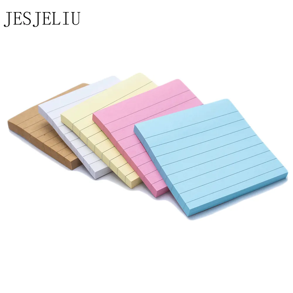 80 Sheets Solid Color Memo Pad Stickers Self adhesive Sticky Message