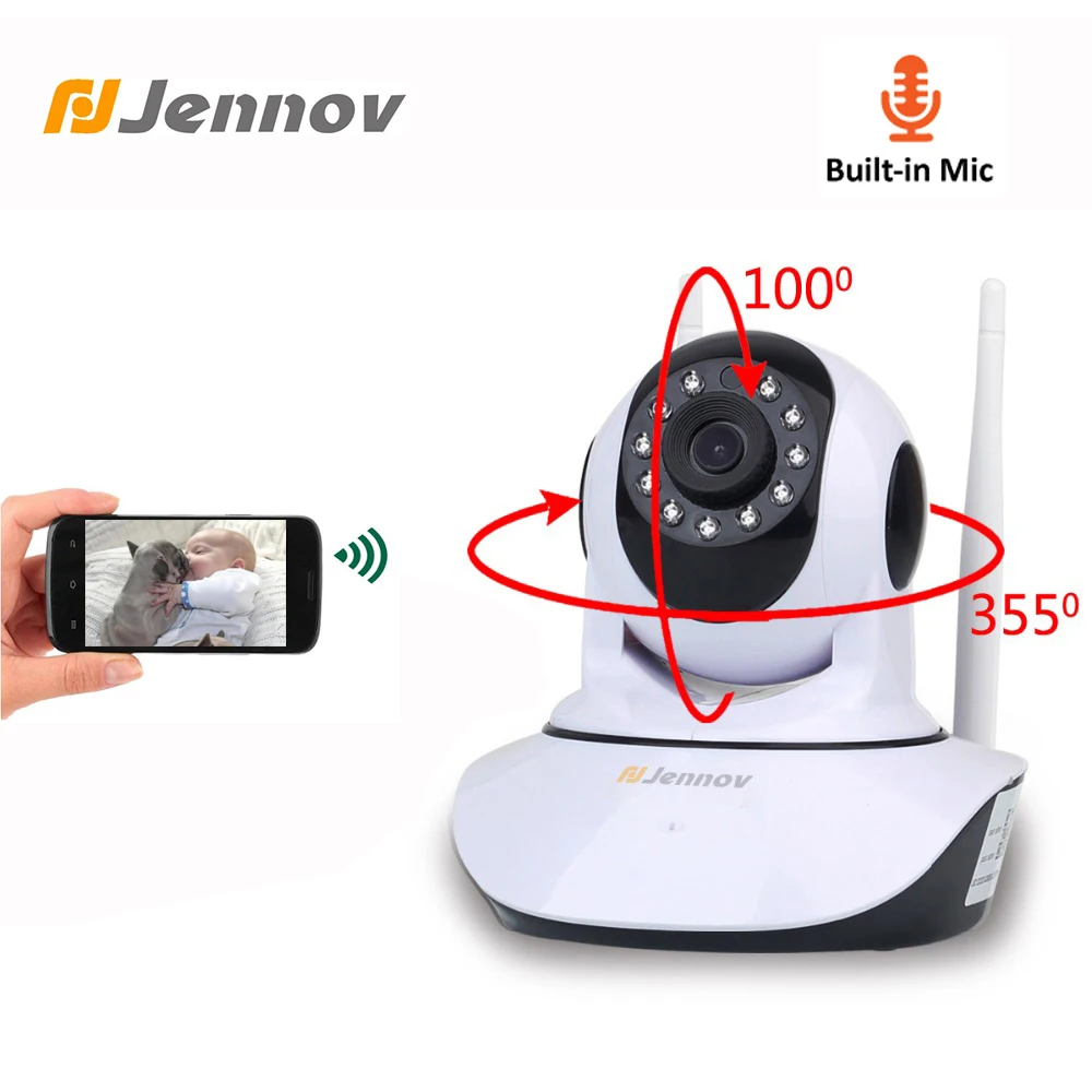 

Jennov 720P 1MP PT Wifi Camera Indoor Wireless IP Cam Home Security Camera Surveillance Camera HD Baby Monitor Two Way Audio