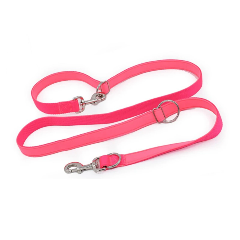 Diving cloth Padded Dog Leash Double Head two dog Leashes P chain Collar Adjustable Long Short rope Dog running Training Leads Diving cloth Padded Dog Leash Double Head two dog Leashes P chain Collar Adjustable Long Short rope Dog running Training Leads