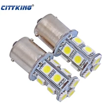 100 шт./лот 1156 светодиодный 13smd led 5050 лампочка указателя поворота светодиодный BA15S P21W светодиодные лампы для автомобильных сигнала Обратный Свет