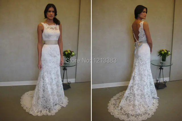 Stock Size Lace Up High Neck Detachable Belt White Open Back Stock Size Lace Up High Neck Detachable Belt White Open Back Wedding Dresses Bridal Gowns