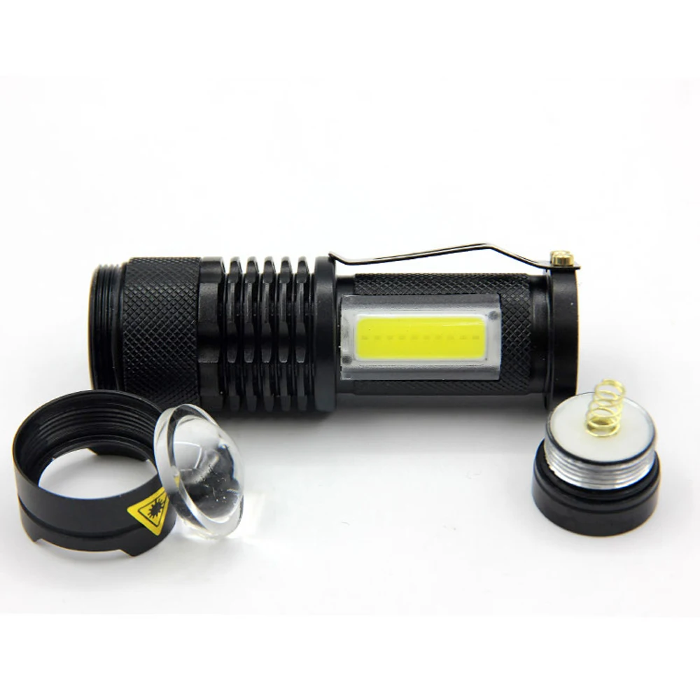 

USB Charger LED Flashlight 18650 3800LM Torch 4 Modes Zoomable Tactical T6 COB Magnet Flashlights XML Outdoor Camping Lanterna