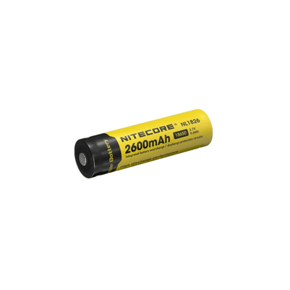 

100% Original NITECORE NL1826 3.7V Li-ion Protected Battery Button Top for 18650 Type Flashlights