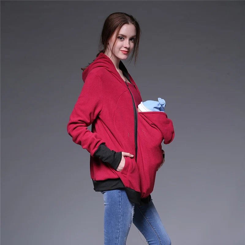 Baby Carrier Jacket Kangaroo Outwear Hoodies Sweatshirts Coat For