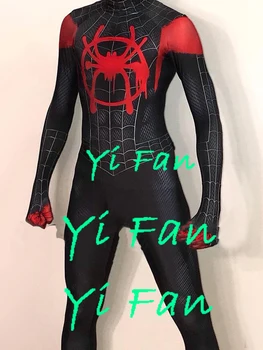 

Miles Morales Spiderman Costume Custom Into the Spider-Verse Superhero Spandex Cosplay Zentai Suit Hot Sale