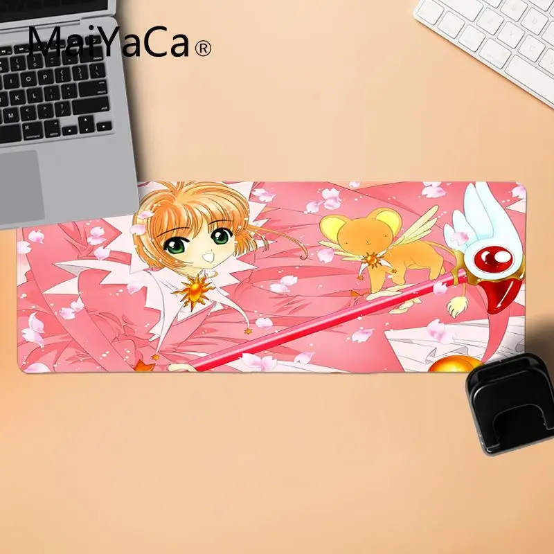 MaiYaCa Нескользящая PC карта captor Сакура КИНОМОТО аниме девушка прочный резиновый коврик для мыши коврик геймер скорость мыши розничная небольшой коврик для мыши - Цвет: LockEdge 30X90cm