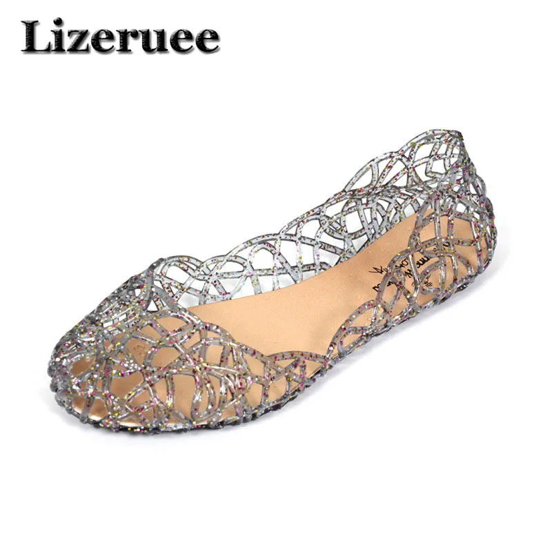 

2018 Summer Women Sandals 2016 New Summer Women Slippers Sparkling Crystal Jelly Shoes White sandals women home slippers Q3