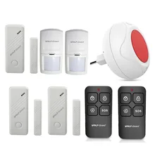 Wireless DIY Home Security Alarm Burglar System Indoor LED Flashing Siren PIR Motion Detector Door Window Sensor JD-11 Set B