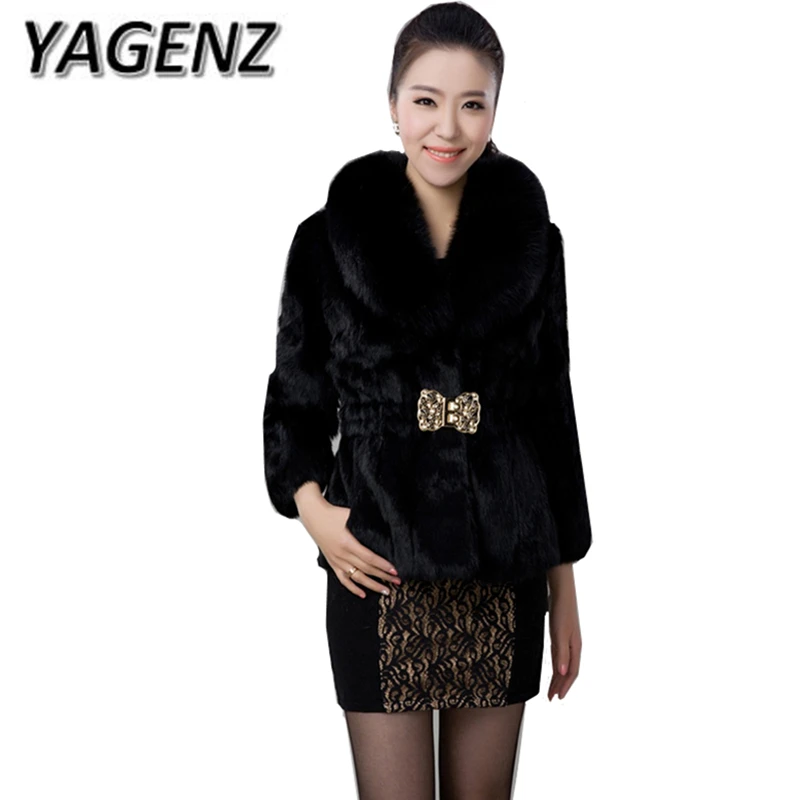 YAGENZ2017 Winter font b Women b font fur font b Jacket b font Elegant Thicken Warm