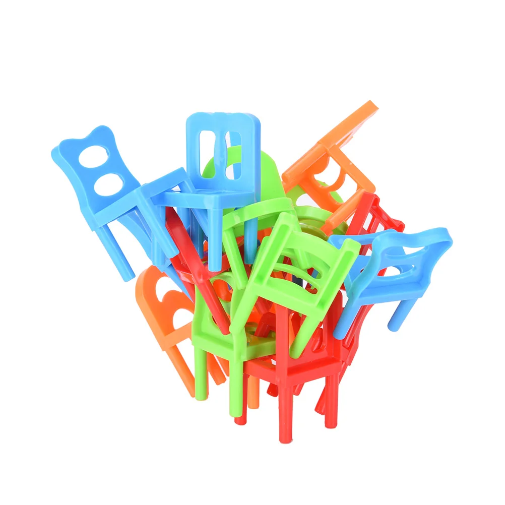 Семейная настольная игра, Детская развивающая игрушка, балансировка, складывающиеся стулья, стул, игра, 1 набор = 18 шт., monkeydeal