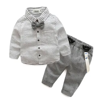 

Hot Baby boy pants suit gentleman suit style shirt short suspenders 2 pcs INfant Gentleman Baby Boy Clothing Set Hot