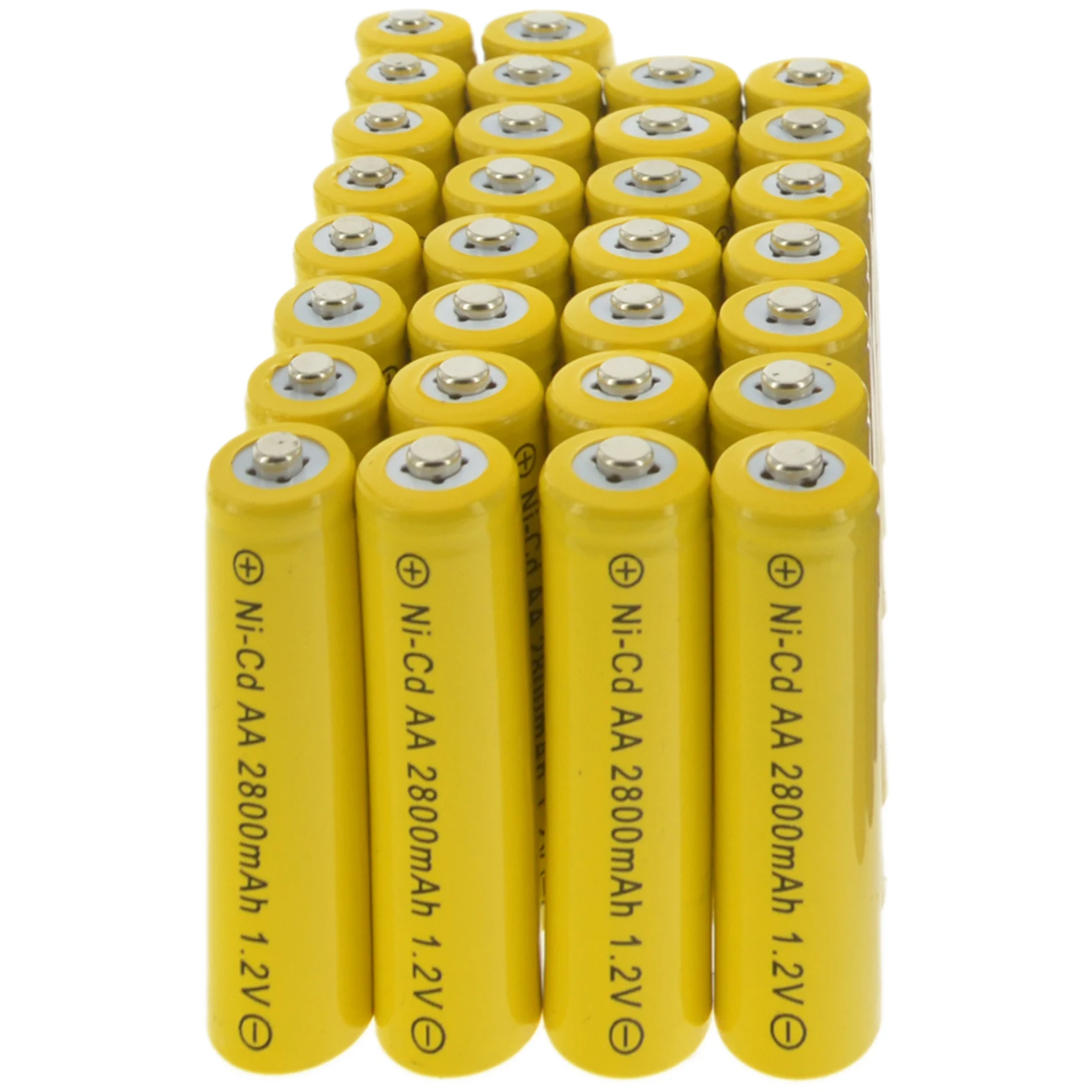 30x AA battery batteries Bulk Nickel Cadmium Rechargeable NI-Cd 2800mAh 1.2V Yellow