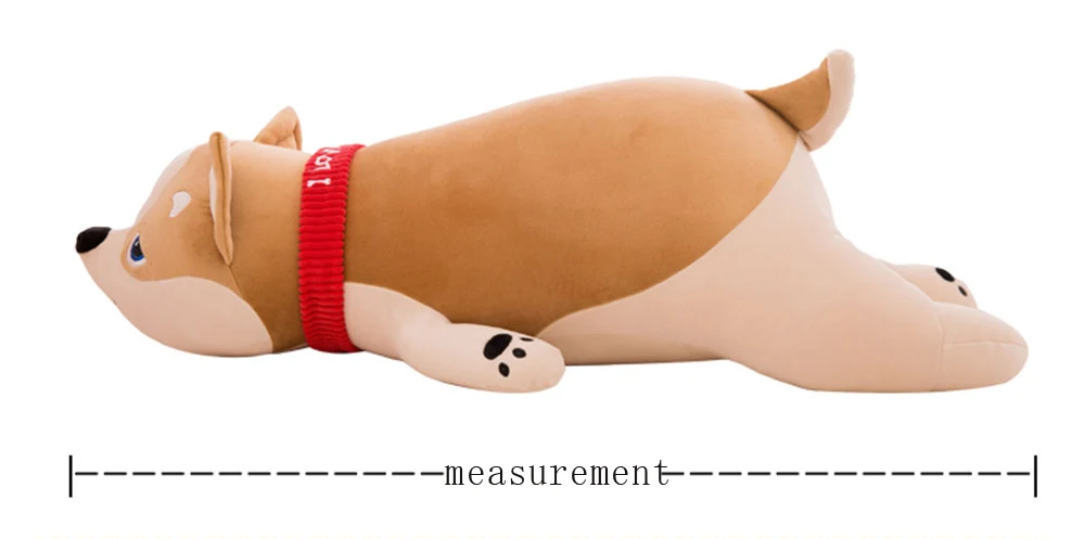 Fancytrader Pop Soft Lying Animal Shiba Inu Plush Pillow Anime Akita Doll Cartoon Dog Pillow for Valentine's Day Present22