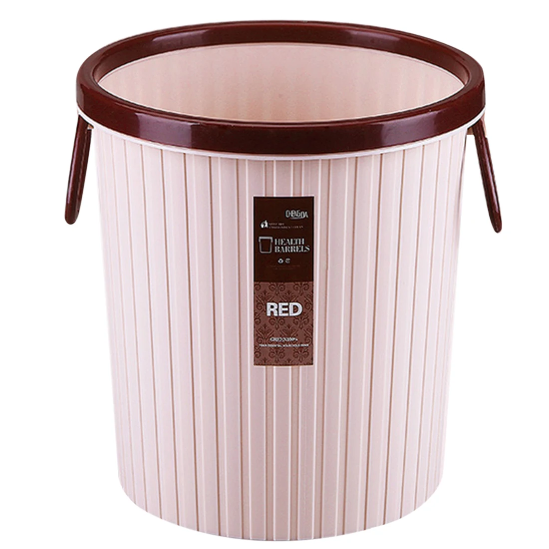 HIPSTEEN Round Pressing Ring Trash Can Household Office Plastic Garbage