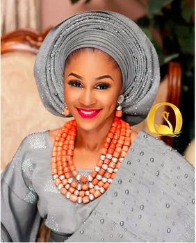 

2017 Latest African Coral Bridal Nigerian Wedding Jewelry Set Women Costume Fashion Coral Beads Jewelry Set Free Shipping ABL088