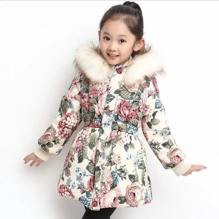 Новая зимняя куртка с хлопковой подкладкой для девочек Модное детское пальто Детская верхняя одежда теплый пуховик для малышей Одежда для детей от 4 до 12 лет