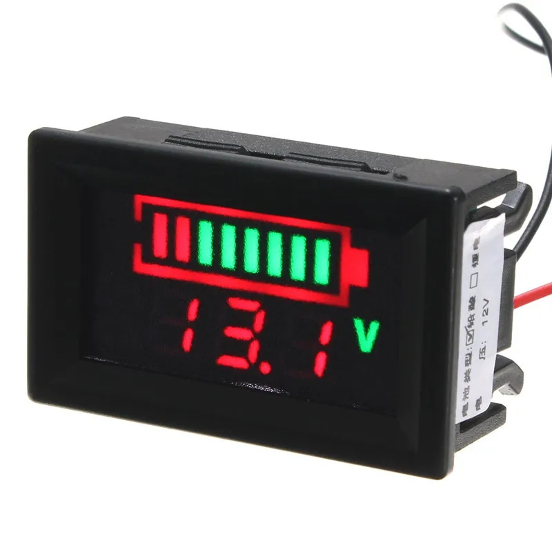 Indicator Battery Capacity LED Digital Tester 12V Acid Lead Batteries