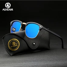 Новинка, спортивные поляризованные солнцезащитные очки KDEAM, мужские солнцезащитные очки с полуободковым покрытием для женщин, чехол KD3016