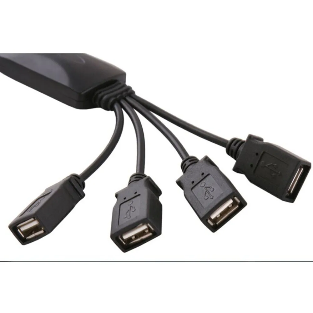 1x4 порта s usb-хаб черный 4 порта USB 2,0 480 Мбит/с мини-концентратор для ноутбуков, ноутбуков, ПК, совместимый с USB-1 и USB-2