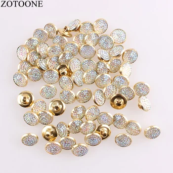 

ZOTOONE 50PCS Beautiful Rhinestone Metal Button for Coat Scrapbooking Sewing Garment Supplies Clothing Accessories DIY Crafts C