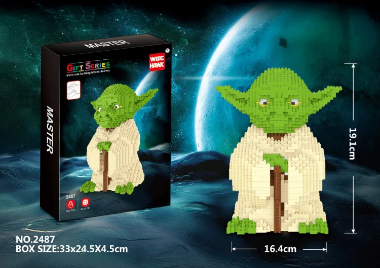 wise hawk mini blocks yoda 2487