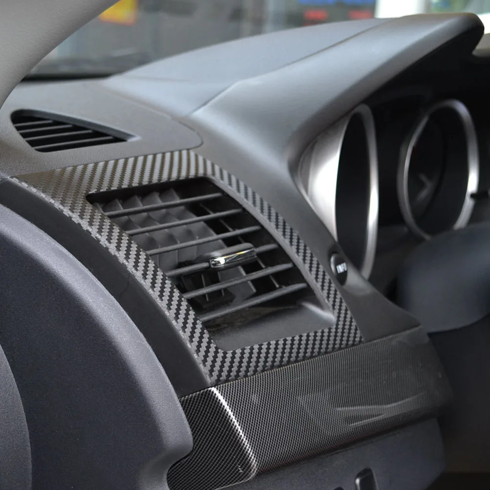 Автомобильный Кондиционер наклейка на розетку из углеродного волокна для MITSUBISHI Lancer EX 2010 2011 2012 1 пара автомобильных наклеек s автомобильные аксессуары