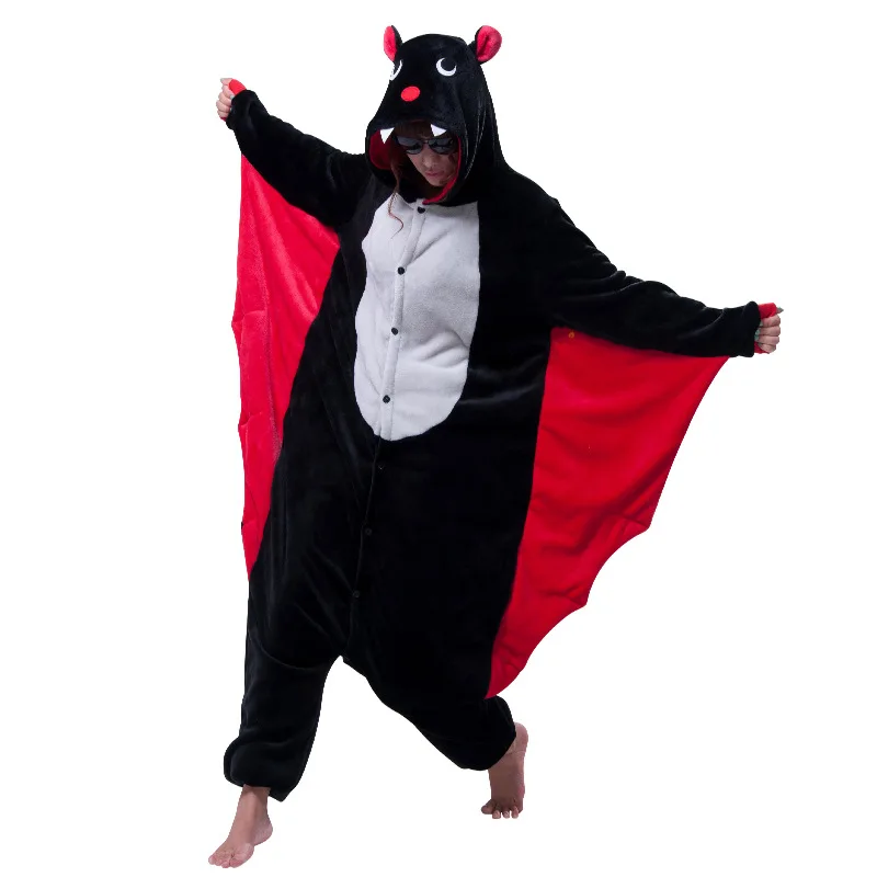 New Vampire Bat Costume Onesies Adults Black Bat Man font b Women b font s Evil