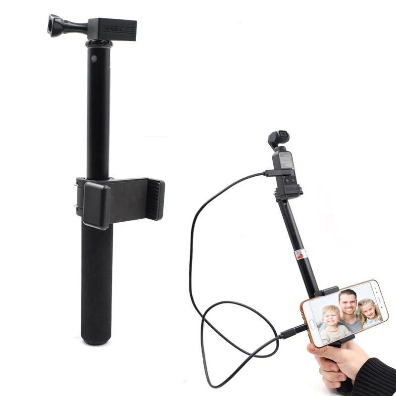 

Osmo pocket Selfie stick + data cable line pyte-c/micro port Mobile Phone adapter for dji osmo pocket camera Handheld gimbal