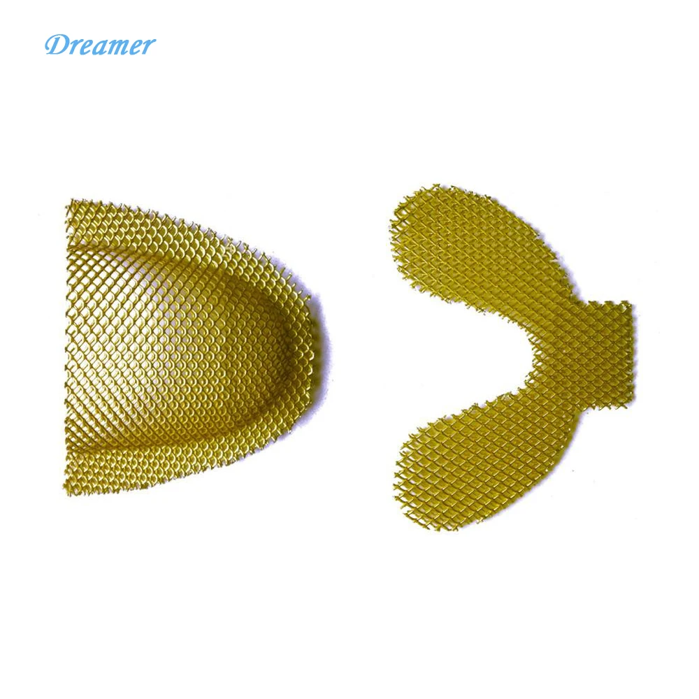 20 pcs Dental Lab Yellow Denture Materials Golden Metal Palatal Reinforcement Mesh For Acrylic