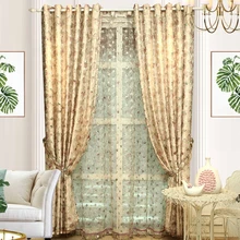 Занавес современный европейский стиль корейский сад спальня гостиная пол эркер занавески; шторы пряжи