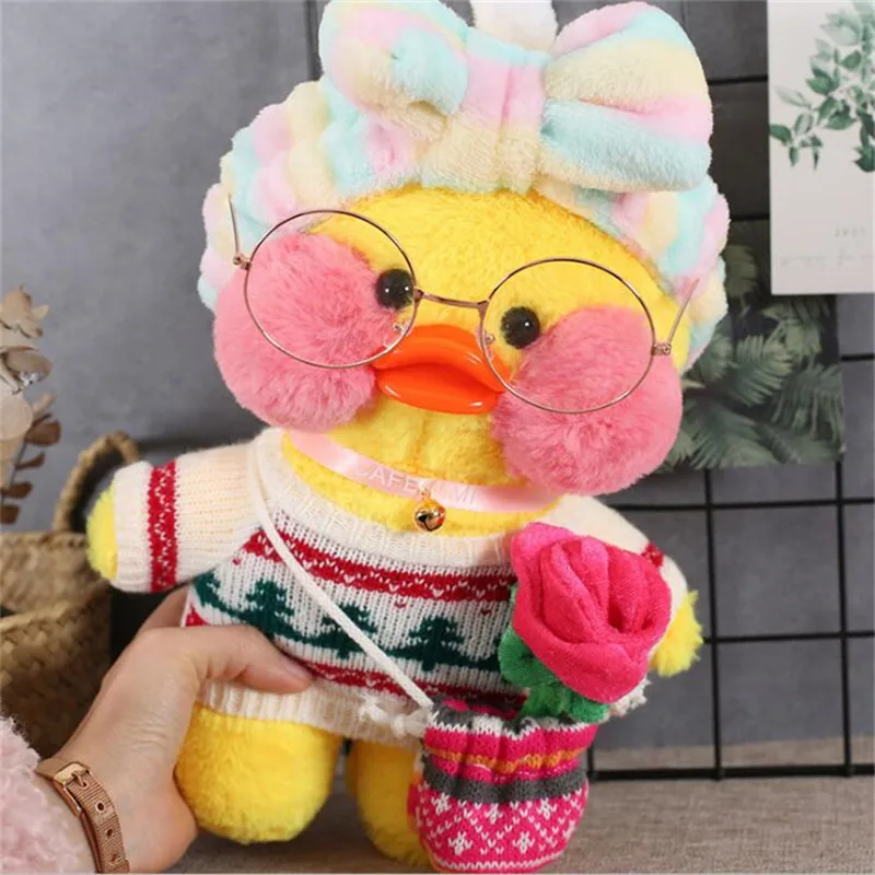 30 см Kawaii LaLafanfan кафе утка плюшевая игрушка мультяшная Милая Утка Мягкая кукла животные куклы детские игрушки подарок на день рождения для детей - Цвет: 8