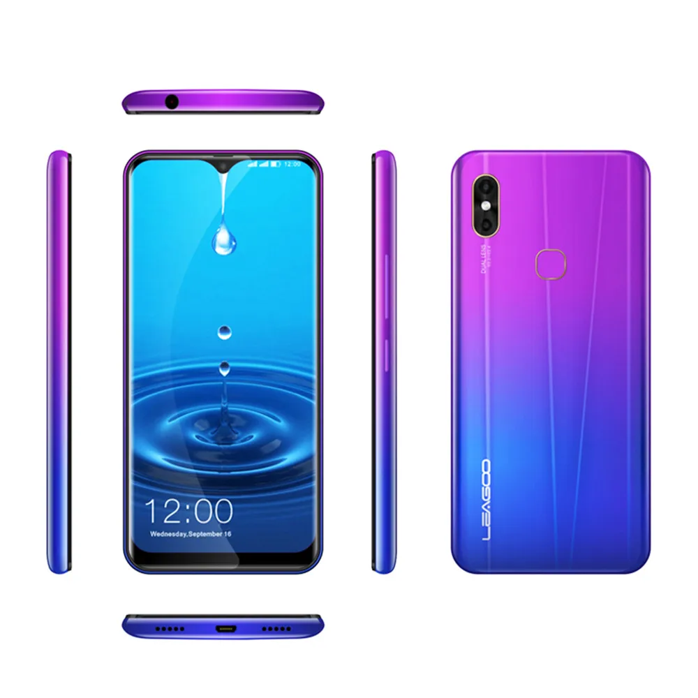 LEAGOO M13 Android 9,0 19:9 6," смартфон 4 ГБ 32 ГБ MT6761 четырехъядерный отпечаток пальца лица ID 4G LTE мобильный телефон