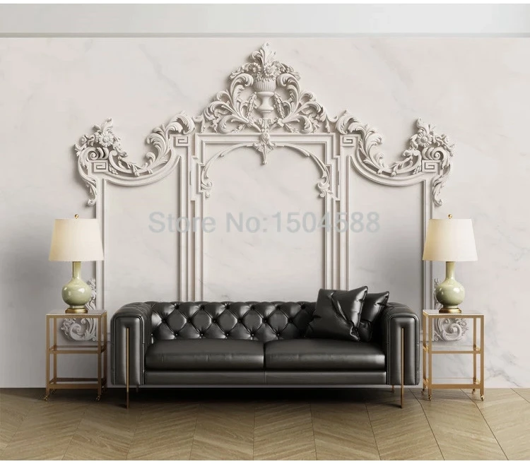 papel de parede foto estilo europeu murais de palácio estéreo para sala de plano de fundo de decoração de casa de luxo