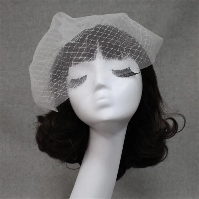Женские свадебные шляпки из вуали CC белые вечерние аксессуары для волос ручной
