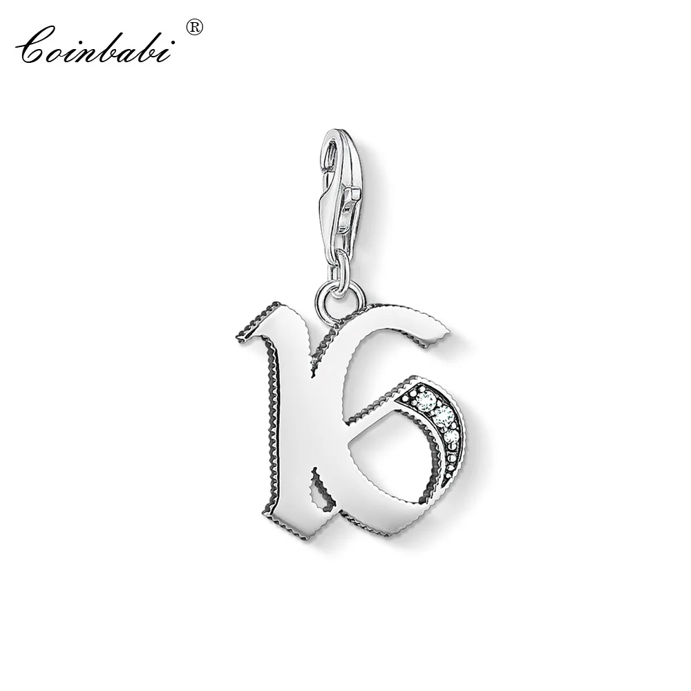 

Charm Pendant Lucky Number Sixteen 16,2019 Fashion Jewelry Classic Authentic 925 Sterling Silver Gift For Women Men Fit Bracelet