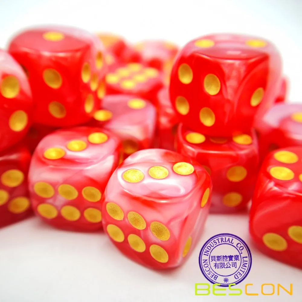 Bescon 12mm 6 Sided Dice 36 in Cube, 12mm Six Sided Die (36) Block of Dice, Gemini Effect in All Assorted Flower Colors 5