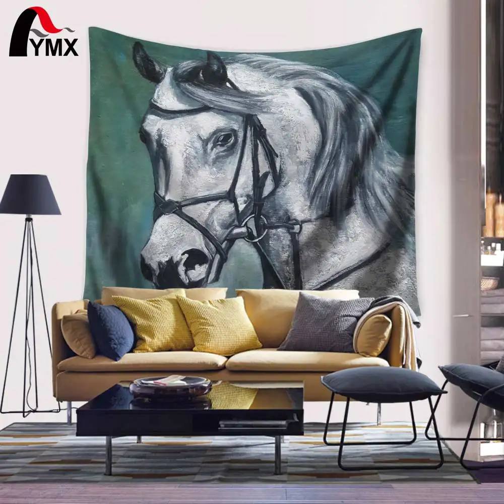 

Horse Home Textile Cotton Polyester Tapestry Wall Art Hanging Mandala Tapestry Beach Towel Tent Wandkleed Mandala Wall Cloth HOT