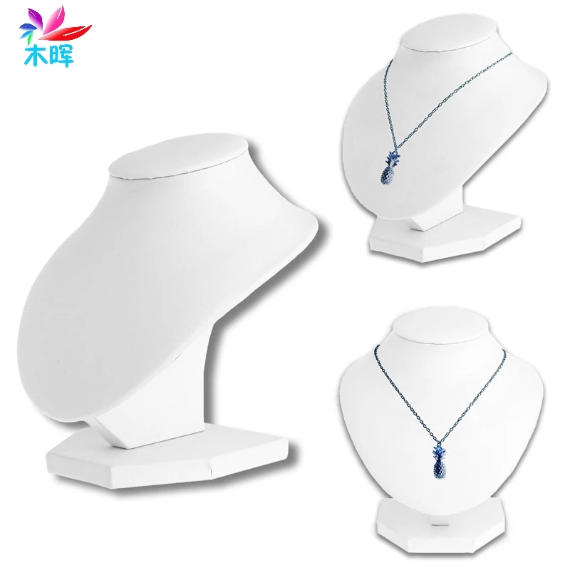 Faux Leather Mannequin Necklace Chain Jewelry Bust Neck Display Stand Holder 15*15 New | Дом и сад