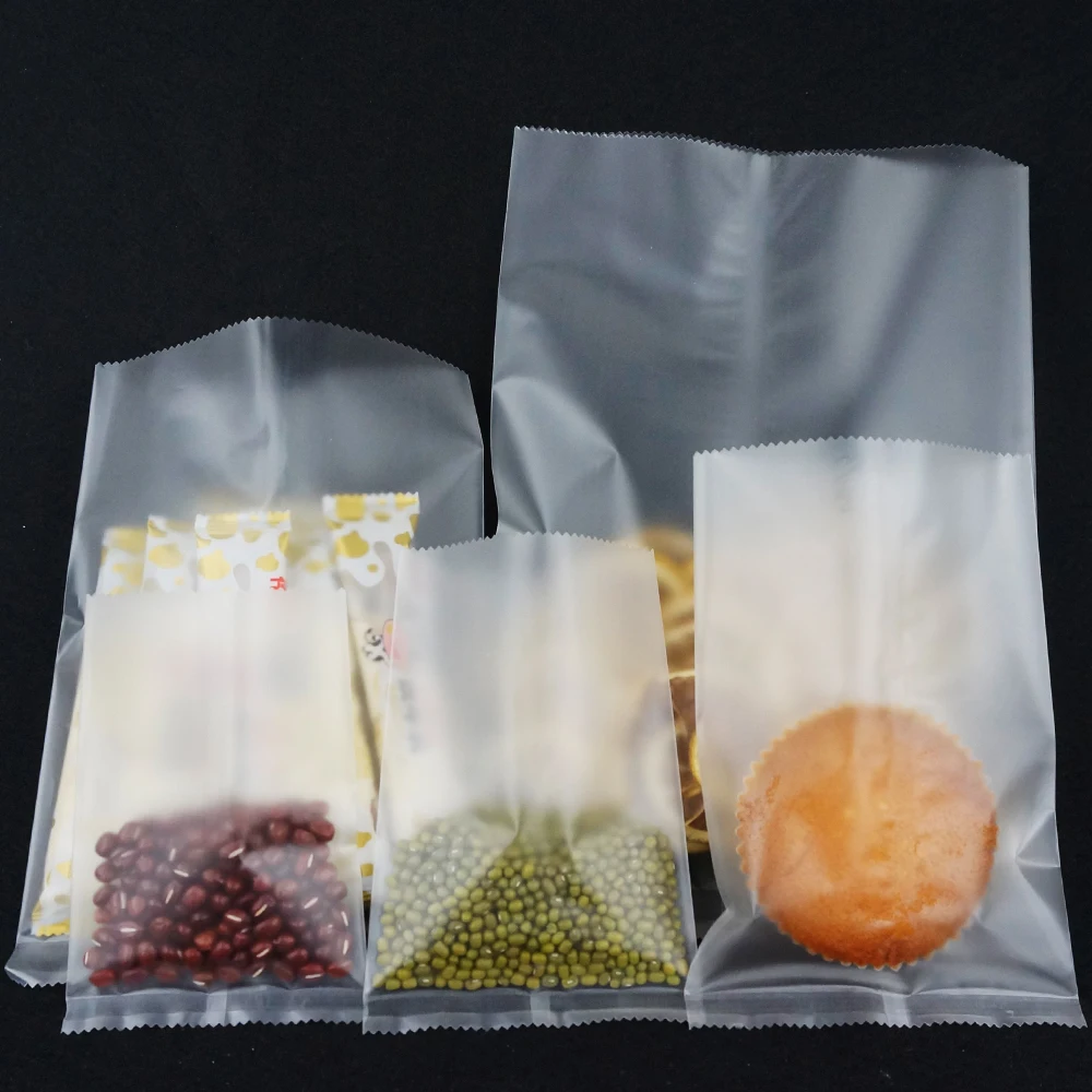 100 шт Матовые прозрачные пластиковые пакеты-поверхность матовый прозрачный Гладкий пакет термогерметичный мешок упаковка еды Саше чайные пакетики