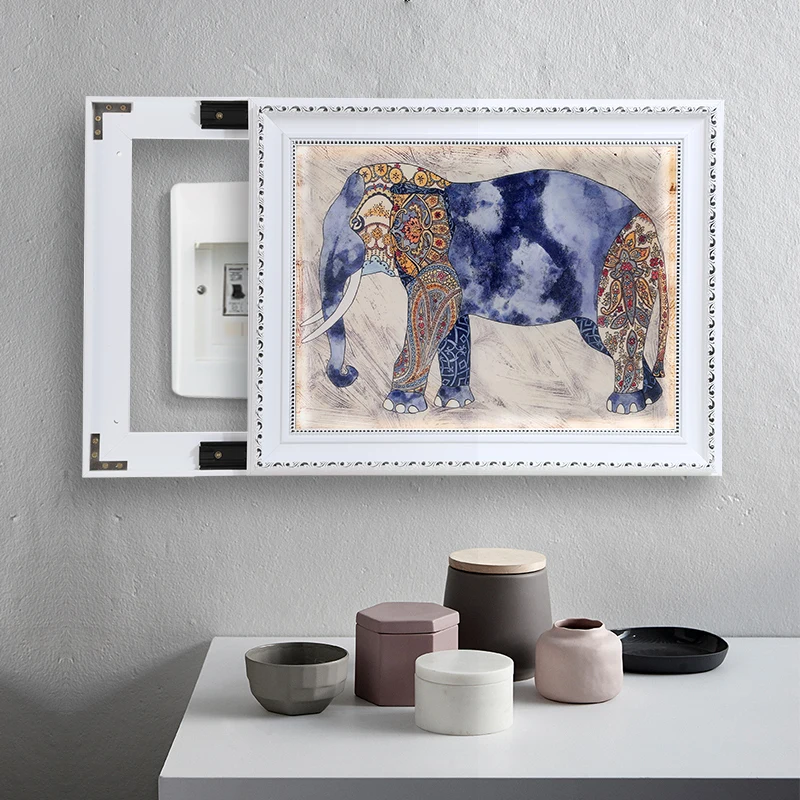 

Meter Box Decorative Painting Shelter Distribution Painting Meter Box Jane European Minimalist Electric Switch Box Decoration
