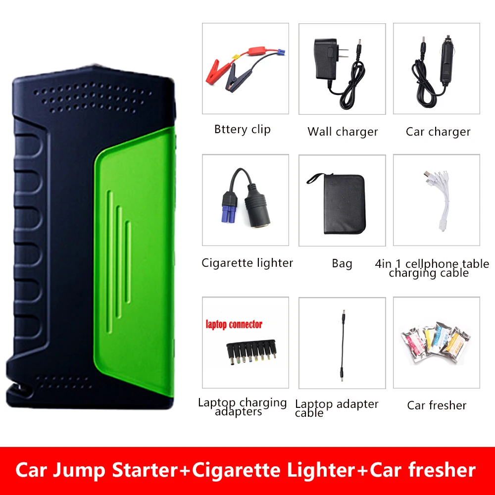 

Mini 600A Peak Port Car Jump Starter Portable Phone Power Bank Multi-Function 12V 600A Peak Auto Battery Charger Pack Booster